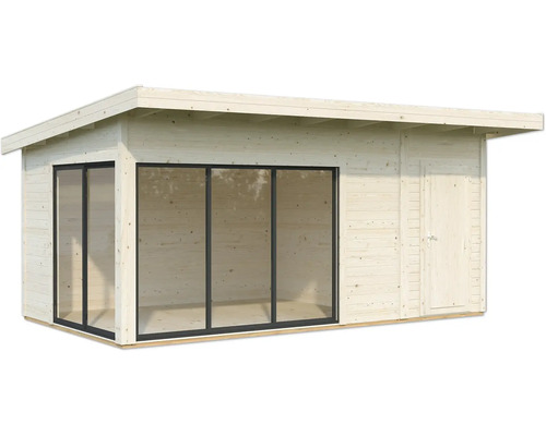 Holz Gartenhaus mit Schiebetüren und Tür