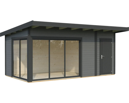 Gartenhaus mit Schiebetür und Seitentür