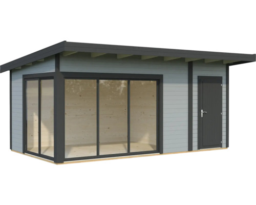 Gartenhaus mit Schiebetür und Seitentür