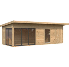 Gartenhaus mit Fenster, Glastüren und einer Tür