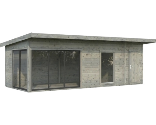 Holzgartenhaus mit Fenster und Tür