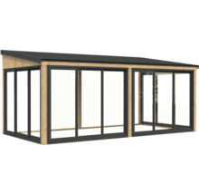 Gartenhaus mit Schiebetüren und Flachdach