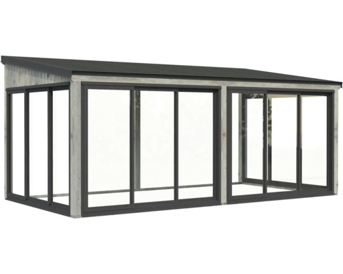 Gartenhaus mit Schiebetüren und Dach