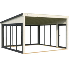 Holzcarport mit Schiebetüren