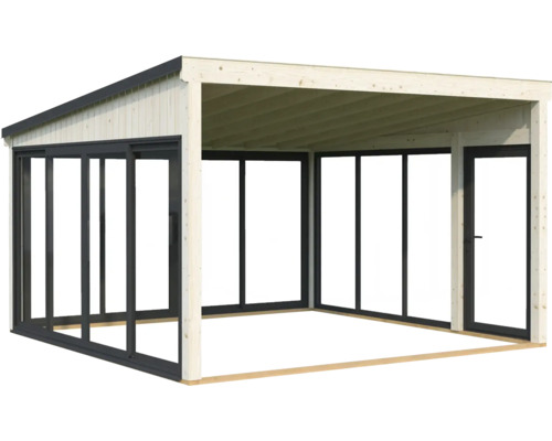 Holzcarport mit Schiebetüren