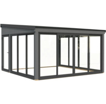 Freistehender Pavillon mit Schiebetüren aus Glas