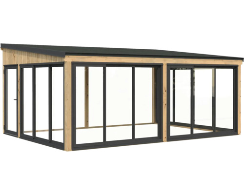 Holz Gartenhaus mit Schiebetüren