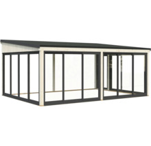 Holzgartenhaus mit Schiebetüren