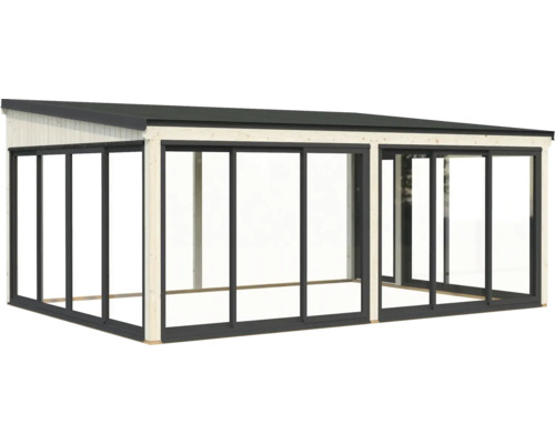 Holzgartenhaus mit Schiebetüren