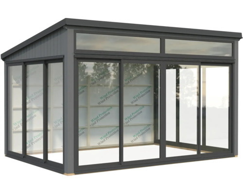 Wintergarten mit Schiebetüren und Fenster