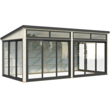 Freistehender Pavillon mit Schiebetüren und Fenstern