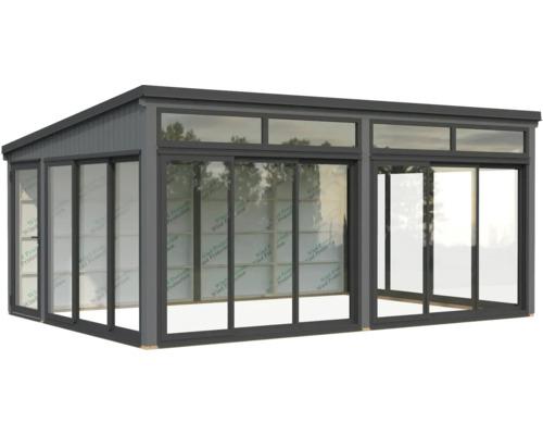 Geräumiger Pavillon mit Schiebetüren und Glasfenstern