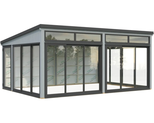 Freistehender Pavillon mit Schiebetüren