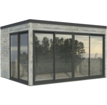 Holzgartenhaus mit Schiebetüren