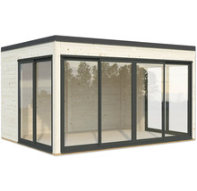 Holzgartenhaus mit Schiebetüren