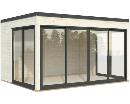 Holzgartenhaus mit Schiebetüren