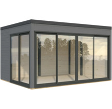 Gartenhaus mit Schiebetüren und Glasfront