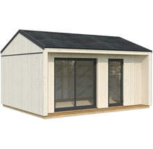 Holzgartenhaus mit Schiebetür und Fensterelement