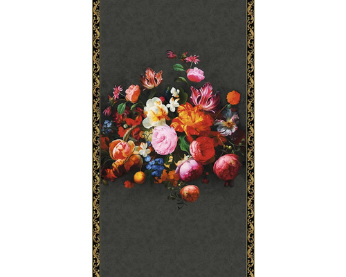 Dekoratives Blumenstillleben mit Zierrahmen