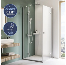 Eckdusche mit Duscharmatur und CER+ Beschichtung, inklusive 72 Stunden Lieferservice