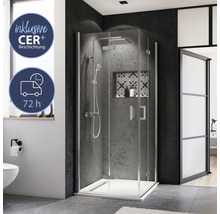 Dusche mit CER Plus Beschichtung und Lieferzeit von 72 Stunden in einem Badezimmer.