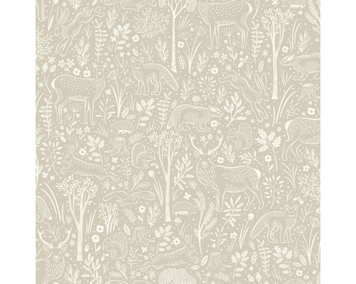 Tapete mit Waldtiermuster