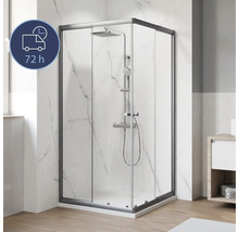 Eckdusche mit Duscharmatur und Lieferzeitangabe 72 Stunden