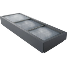 Schachtabdeckung mit drei transparenten Elementen