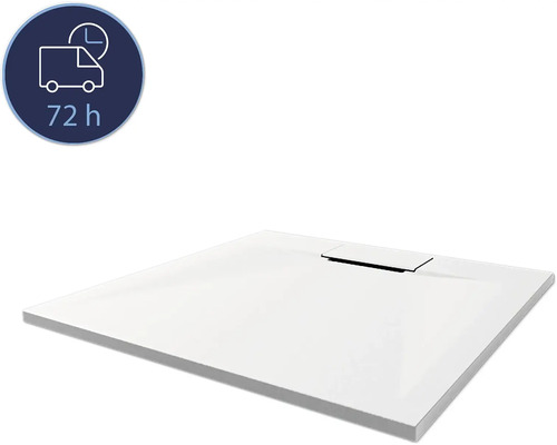 Duschwanne BREUER Lite-Line Express Q72 80 x 80 x 2.6 cm weiß strukturiert matt 1416011000014 Flache Duschwanne mit Ablaufgarnitur und Liefersymbol 72 Stunden