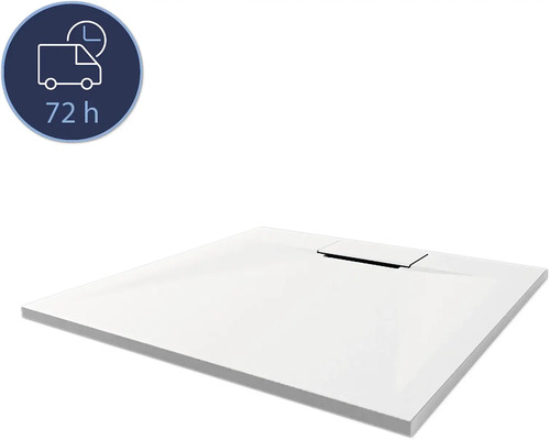 Duschwanne BREUER Lite-Line Express Q72 90 x 90 x 2.6 cm weiß strukturiert matt 1416011000017 Quadratische Duschwanne mit Ablauf und 72 Stunden Lieferzeit-Symbol