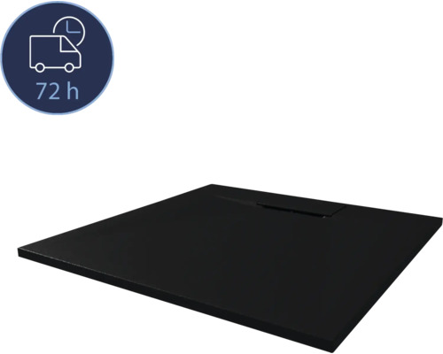 Duschwanne BREUER Lite-Line Express Q72 90 x 90 x 2.6 cm anthrazit strukturiert matt 1416071000017 Schwarze Duschwanne