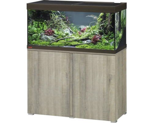 Aquariumkombination EHEIM Vivaline 180 mit LED-Beleuchtung, Heizer, Filter und Unterschrank eiche grau Aquarium mit Unterschrank und Bepflanzung