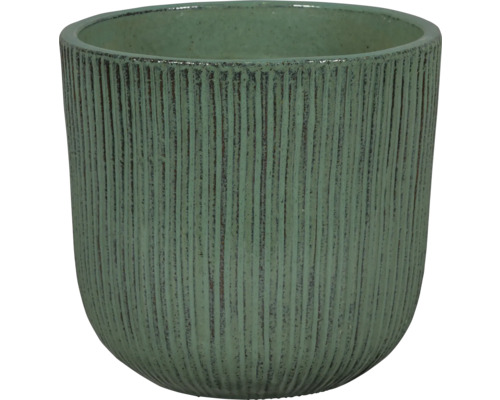 Dekorativer Pflanztopf mit vertikalen Rillen