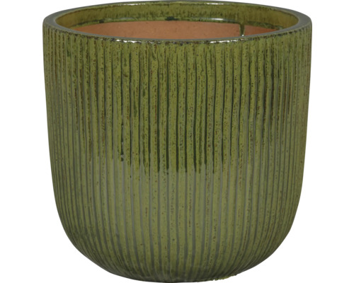 Keramik Pflanzgefäß mit Rillenmuster