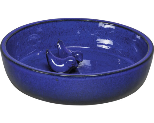 Keramik Vogeltränke mit zwei Vogel Figuren