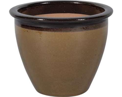 Brauner Keramikblumentopf für den Garten oder Innenbereich