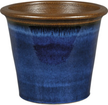 Blauer Keramikblumentopf