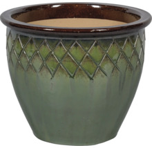 Keramik Blumentopf mit Rautenmuster