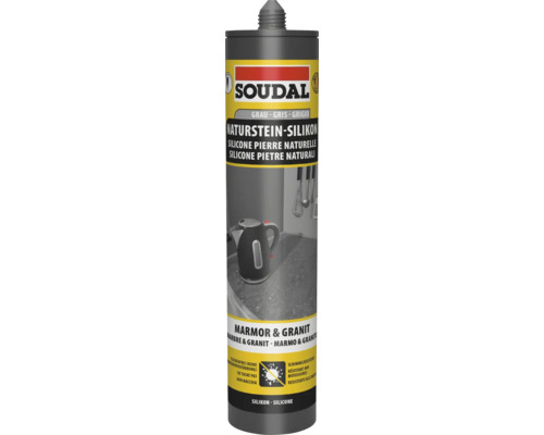 Soudal Naturstein Silikon marmorgrau 290 ml Soudal Naturstein Silikon Kartusche