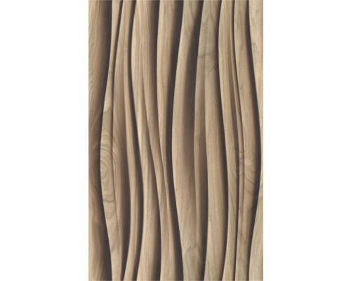 Holzpaneel mit wellenförmiger Struktur