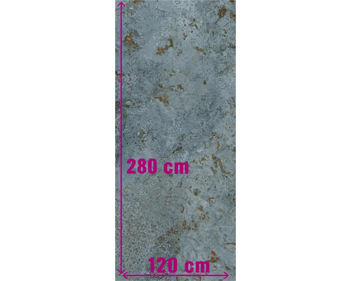 Feinsteinzeug Wand- und Bodenfliese Atoll 120 cm x 280 cm x 0,6 cm glänzend rektifiziert Fliesenmuster mit den Maßen 280 cm mal 120 cm