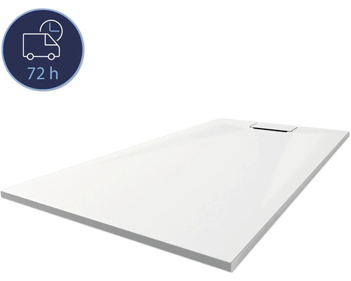 Duschwanne BREUER Lite-Line Express Q72 80 x 140 x 2.6 cm weiß strukturiert matt 1417011000027 Weiße Duschwanne mit 72 Stunden Lieferzeit-Symbol