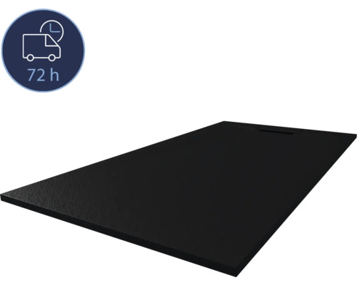 Duschwanne BREUER Lite-Line Express Q72 80 x 100 x 2.6 cm anthrazit strukturiert matt 1417071000021 Schwarze Duschwanne