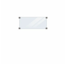 Magnetische Glas-Whiteboard Tafel mit silbernen Ecken