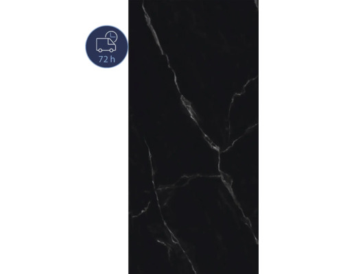 Fliese in Schwarz mit Marmorierung