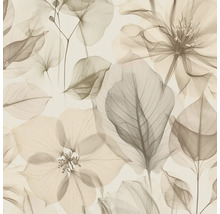 Tapete mit Blüten- und Blättermuster