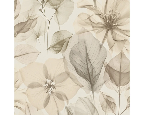 Tapete mit Blüten- und Blättermuster