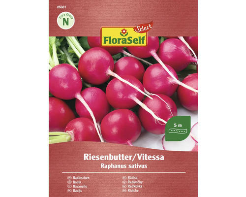 FloraSelf Radieschen Riesenbutter/Vitessa Samenpackung