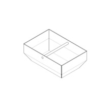 Rechteckiger Pflanzkasten mit Loch und Stange