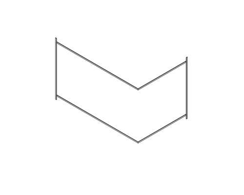 Konstruktionszeichnung eines Eckregals